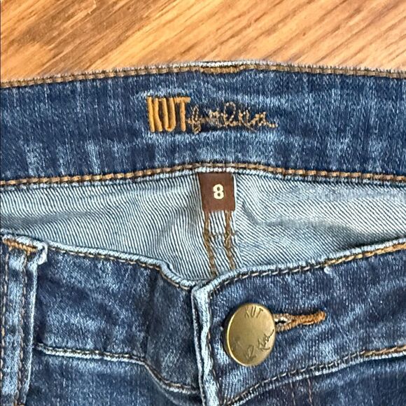 Kut from the Kloth Distressed Skinny Jeans Medium Wash Size 8 - Picture 2 of 9